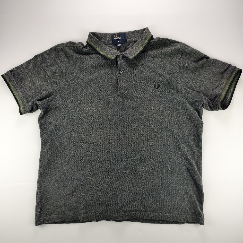 Fred Perry Men’s XXL Grey Polo Slim Fit Smart Casual Resort Night